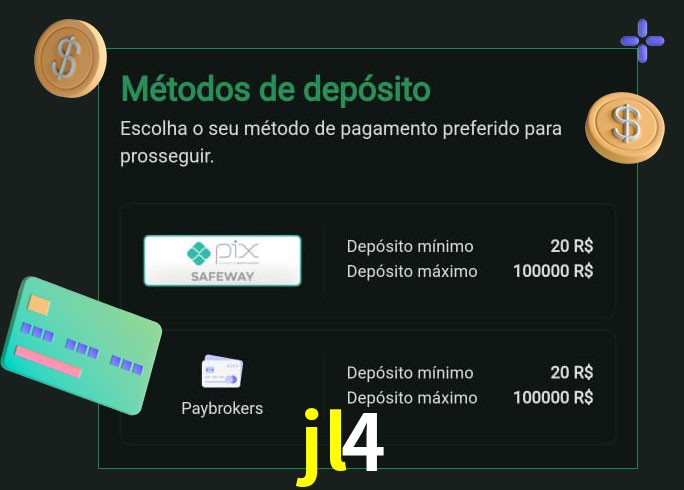 O cassino jl4 oferece uma grande variedade de métodos de pagamento